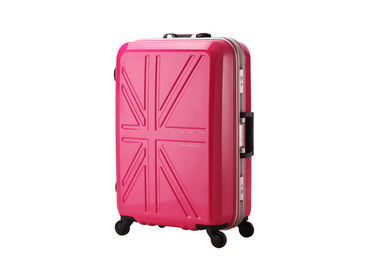 OEM Meisjes de Roze die ABS Bagage van PC, ABS Bagage met Britse vlagdruk wordt geplaatst